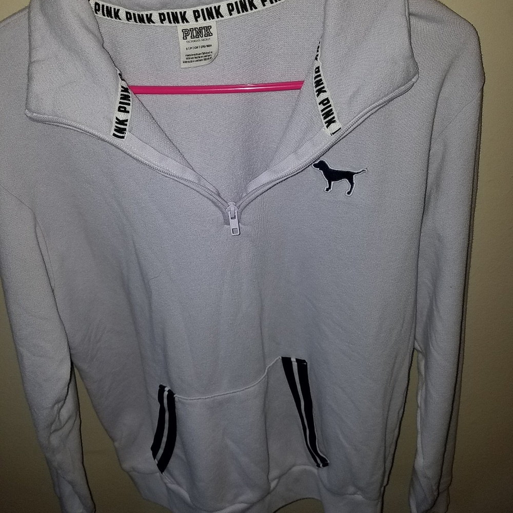 PINK Vs pullover quarter zip hoodie Small